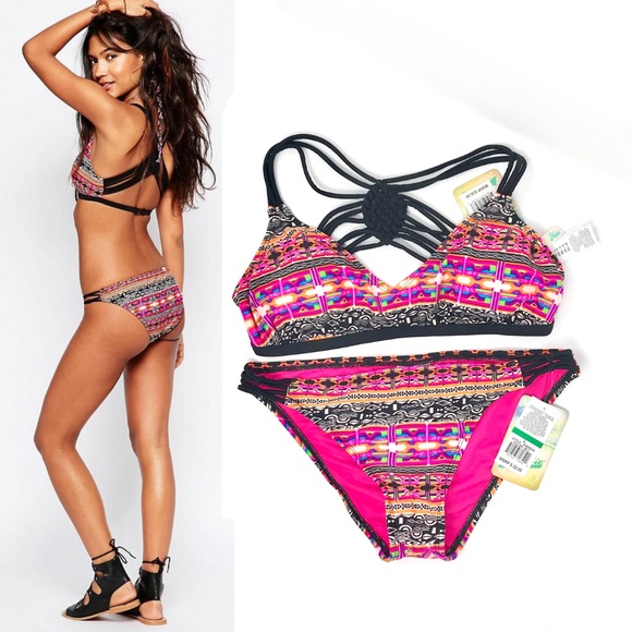 HOBIE What's Knot Bikini Set Sz L NWT - Picture 2 of 8